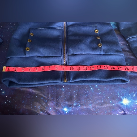 🐆NWOT Blue & Leopard Print Hooded Shirt - Picture 7 of 9